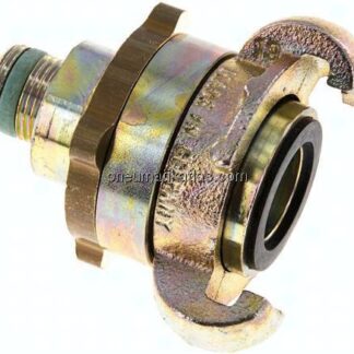 Sicherheits-Kompressorkuppl. G 3/8"(AG), Temperguss verzinkt