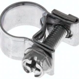 9mm Mini-Schlauchschelle, 9 - 11mm, Stahl verzinkt (W1)