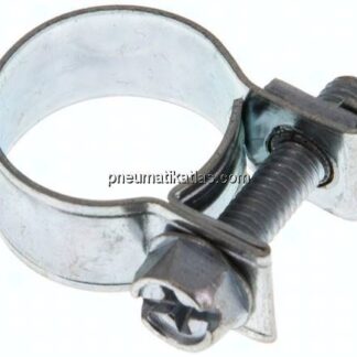 9mm Mini-Schlauchschelle, 14 - 16mm, Stahl verzinkt (W1)