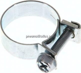 9mm Mini-Schlauchschelle, 19 - 21mm, Stahl verzinkt (W1)
