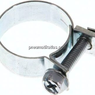 9mm Mini-Schlauchschelle, 19 - 21mm, Stahl verzinkt (W1)