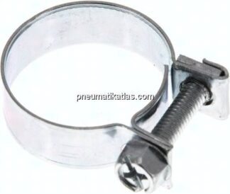 9mm Mini-Schlauchschelle, 21 - 23mm, Stahl verzinkt (W1)