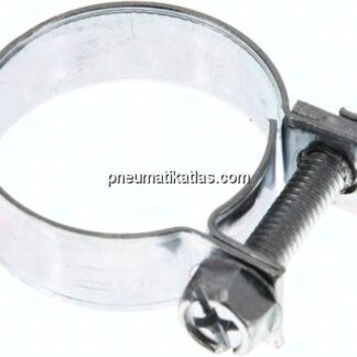 9mm Mini-Schlauchschelle, 21 - 23mm, Stahl verzinkt (W1)
