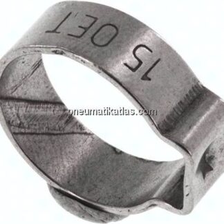 1-Ohr-Schlauchschelle 13 - 15mm, Edelstahl