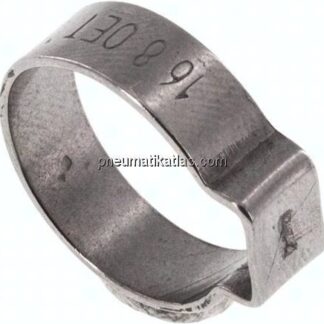 1-Ohr-Schlauchschelle 14,6 - 16,8mm, Edelstahl