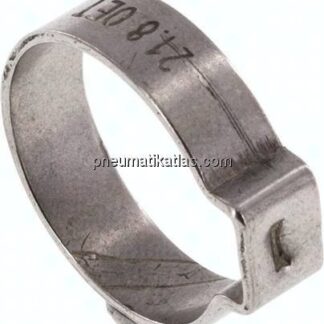 1-Ohr-Schlauchschelle 19,5 - 21,8mm, Edelstahl