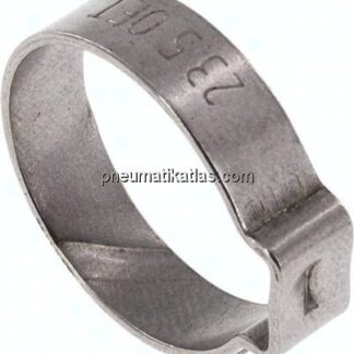 1-Ohr-Schlauchschelle 21 - 23,5mm, Edelstahl