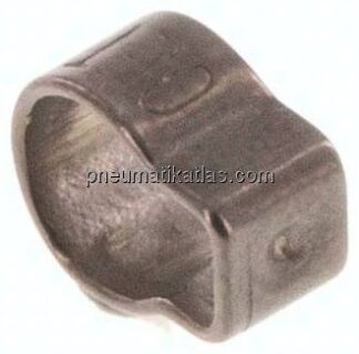 1-Ohr-Schlauchschelle 4,1 - 5,1mm, Edelstahl