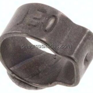 1-Ohr-Schlauchschelle 5,1 - 6,1mm, Edelstahl