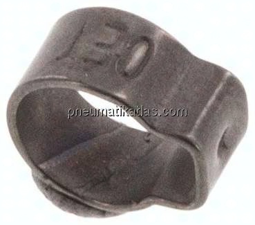 1-Ohr-Schlauchschelle 5,1 - 6,1mm, Edelstahl