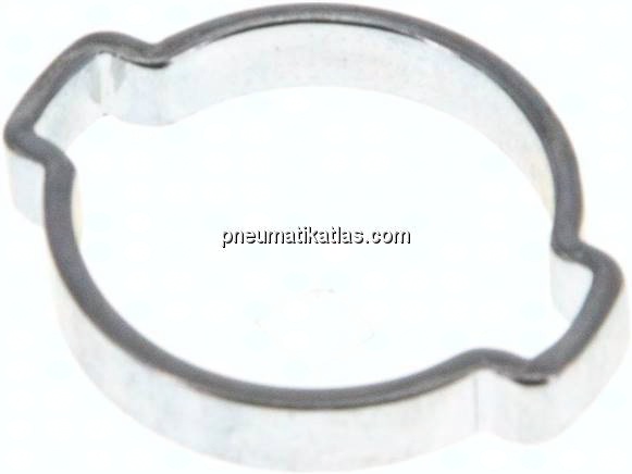 2-Ohr-Schlauchschelle 15 - 18mm, Stahl verzinkt (W1)