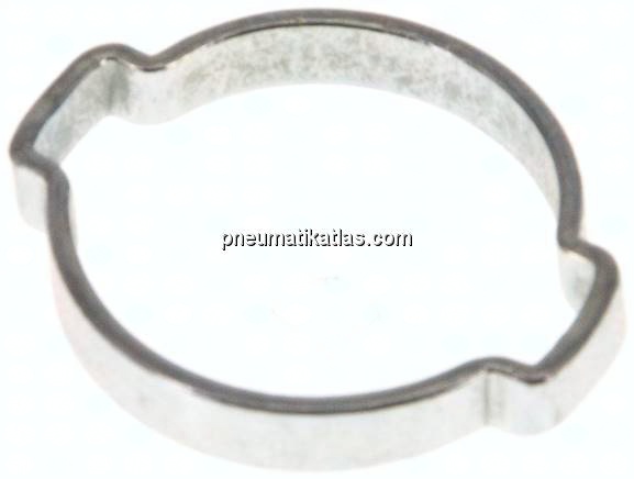 2-Ohr-Schlauchschelle 16 - 20mm, Stahl verzinkt (W1)