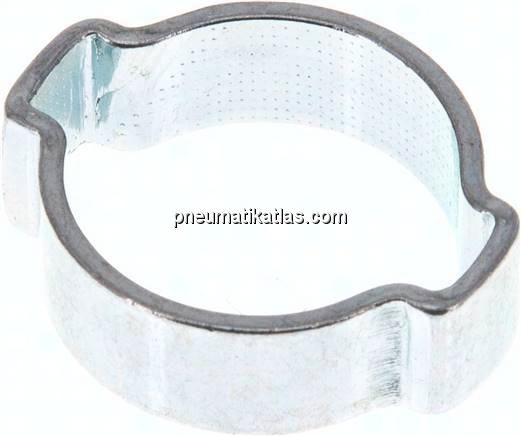 2-Ohr-Schlauchschelle 18 - 22mm, Stahl verzinkt (W1)