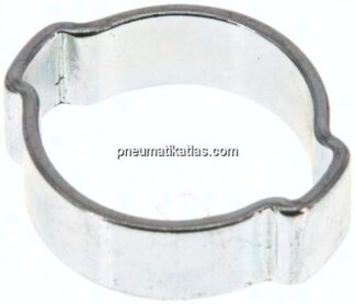 2-Ohr-Schlauchschelle 19 - 23mm, Stahl verzinkt (W1)