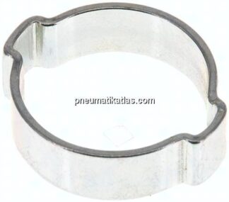 2-Ohr-Schlauchschelle 24 - 28mm, Stahl verzinkt (W1)