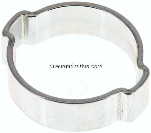 2-Ohr-Schlauchschelle 24 - 28mm, Stahl verzinkt (W1)