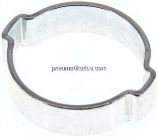 2-Ohr-Schlauchschelle 27 - 31mm, Stahl verzinkt (W1)