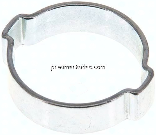 2-Ohr-Schlauchschelle 27 - 31mm, Stahl verzinkt (W1)