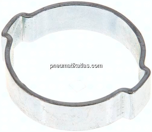 2-Ohr-Schlauchschelle 29,3 - 34mm, Stahl verzinkt (W1)