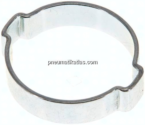 2-Ohr-Schlauchschelle 32 - 37mm, Stahl verzinkt (W1)