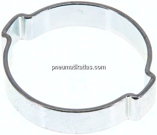 2-Ohr-Schlauchschelle 35 - 40mm, Stahl verzinkt (W1)