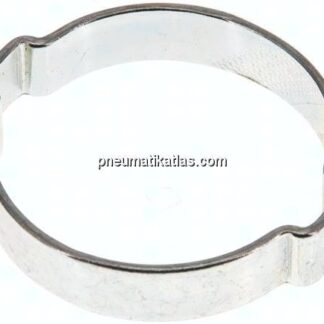 2-Ohr-Schlauchschelle 37,6 - 43mm, Stahl verzinkt (W1)