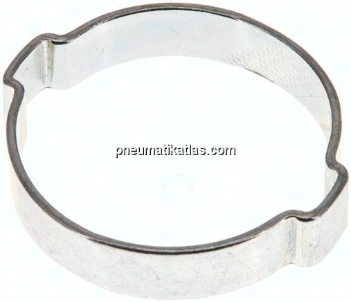 2-Ohr-Schlauchschelle 37,6 - 43mm, Stahl verzinkt (W1)
