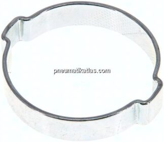 2-Ohr-Schlauchschelle 40,6 - 46mm, Stahl verzinkt (W1)