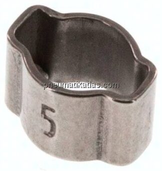 2-Ohr-Schlauchschelle 3,4 - 5mm, 1.4307 (W4)