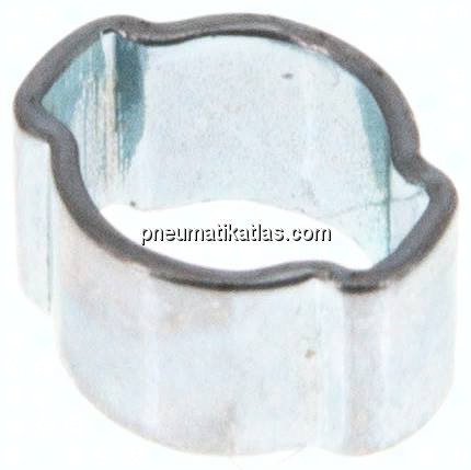 2-Ohr-Schlauchschelle 5 - 7mm, Stahl verzinkt (W1)