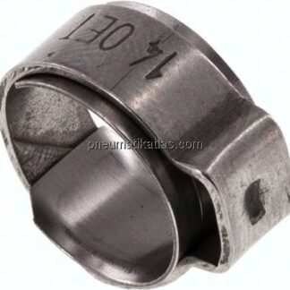 1-Ohr-Schlauchschelle 11,3 - 13,3mm, Edelstahl