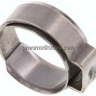 1-Ohr-Schlauchschelle 14,6 - 16,8mm, Edelstahl