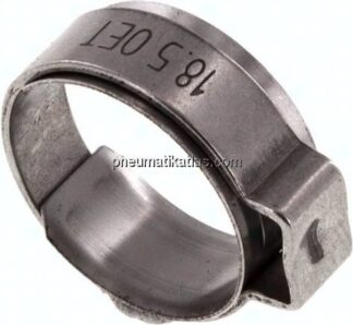1-Ohr-Schlauchschelle 15,6 - 17,8mm, Edelstahl