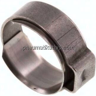 1-Ohr-Schlauchschelle 17,1 - 19,3mm, Edelstahl