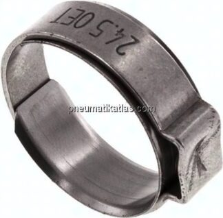 1-Ohr-Schlauchschelle 21 - 23,8mm, Edelstahl