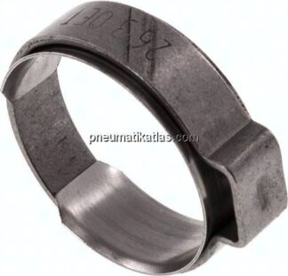 1-Ohr-Schlauchschelle 23 - 25,6mm, Edelstahl