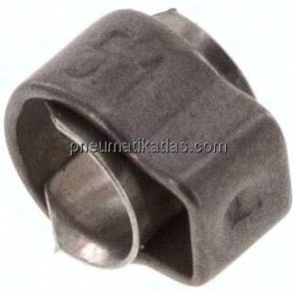 1-Ohr-Schlauchschelle 3,7 - 4,7mm, Edelstahl
