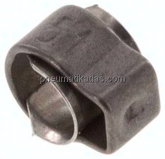 1-Ohr-Schlauchschelle 3,7 - 4,7mm, Edelstahl