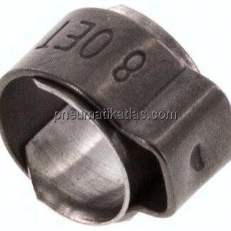 1-Ohr-Schlauchschelle 6,3 - 7,5mm, Edelstahl