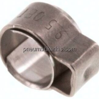 1-Ohr-Schlauchschelle 7,5 - 9mm, Edelstahl