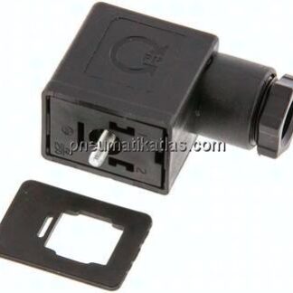 Stecker Größe 1B (DIN/EN-B), schwarz
