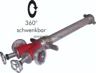 Standrohr drehbar mit Ventil, 2x 52-C (66mm Knagge)