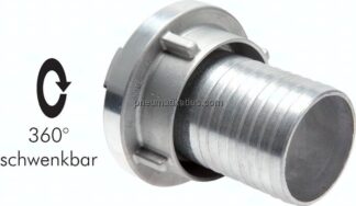 Storz-Kupplung 125, 127mm Schlauch, Aluminium (geschmiedet)