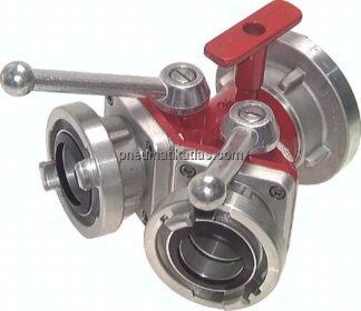 Storz-Verteiler 75-B -> 2x 52-C, Kugelabsperrung