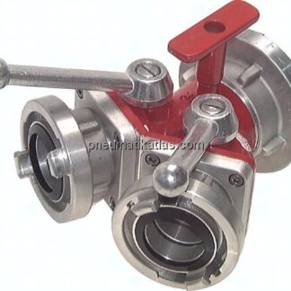 Storz-Verteiler 75-B -> 2x 52-C, Kugelabsperrung