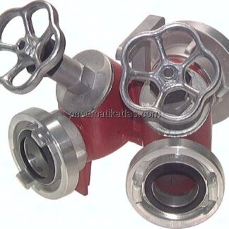 Storz-Verteiler 52-C -> 2x 52-C, Ventilabsperrung