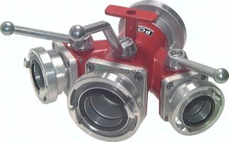 Storz-Verteiler 52-C -> 25-D & 52-C & 25-D, Kugelabsperrung