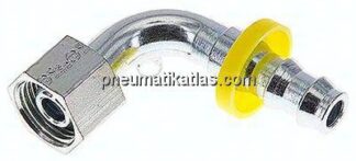 90°-Steckanschluss G 3/8" Ü-Mutter, 9,5mm GSP-Schlauch