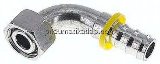 90°-Steckanschluss 22 L Überwurfmutter, 19,1mm GSP-Schl.