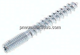 Stockschraube M 6x50, Stahl verzinkt (TORX)
